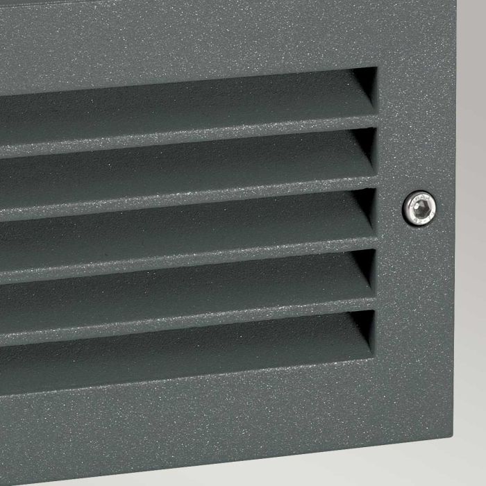 Grimstad LED Recessed Louvre Wall Light Graphite - Graphite