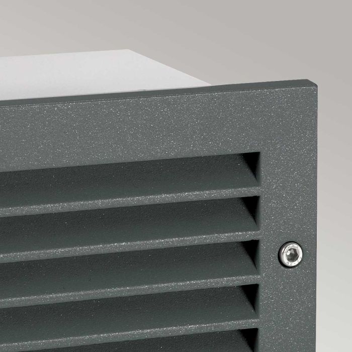 Grimstad LED Recessed Louvre Wall Light Graphite - Graphite