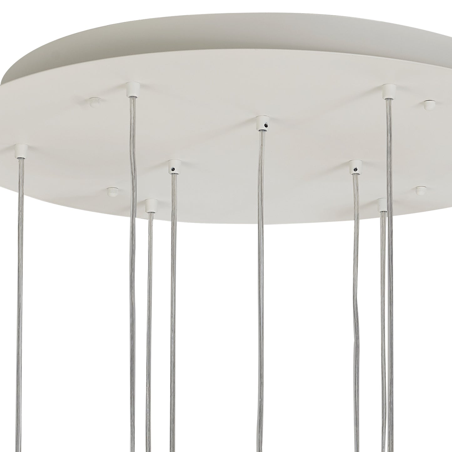 Galaxia Pendant Square, 9 Light E27, White / Grey / Red Cement, White Base & Cable by Mantra