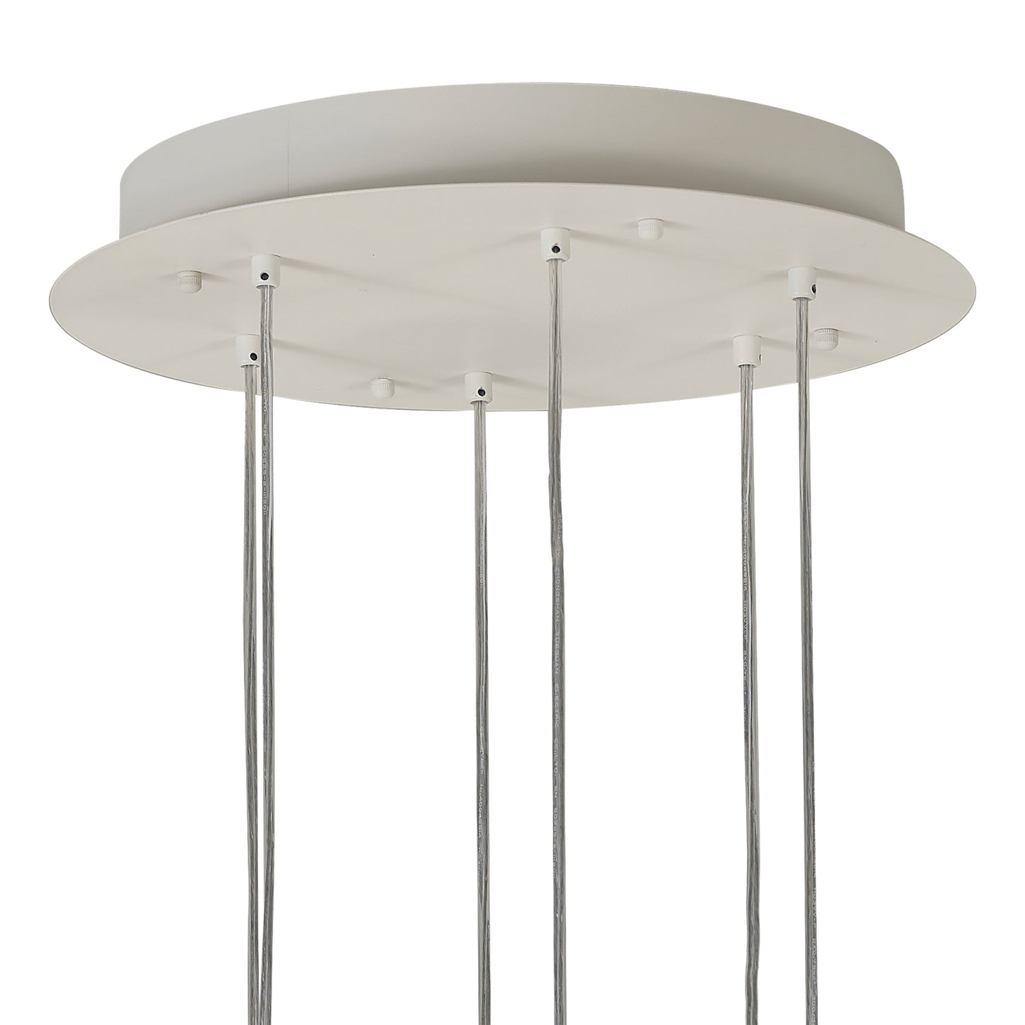 Galaxia Pendant Square, 6 Light E27, White / Grey / Red Cement, White Base & Cable by Mantra