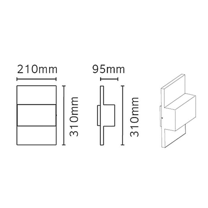 Geneve E27 Wall Lantern - Aluminium