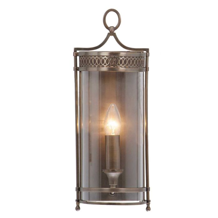 Guildhall 1 lt Wall Light - Dark Bronze