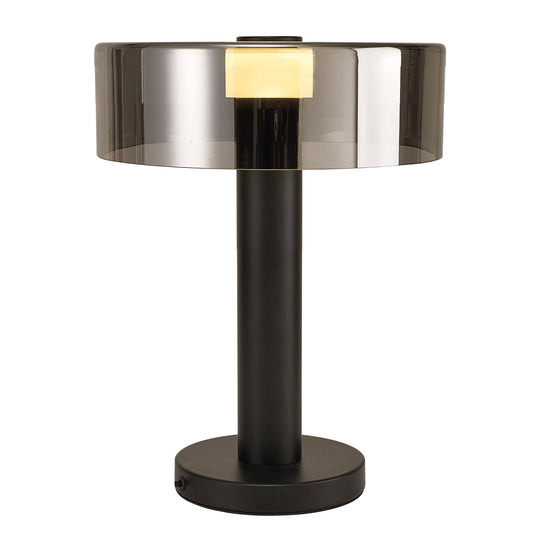 Gin Large Table Lamp, 1 Light GU10, Black by Mantra