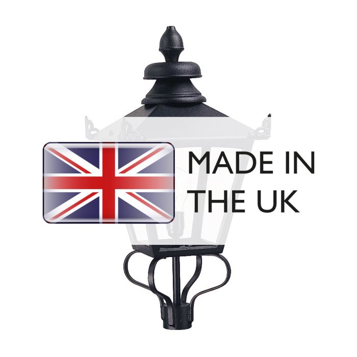 Grampian 1 Light Lamp Head Only - Black