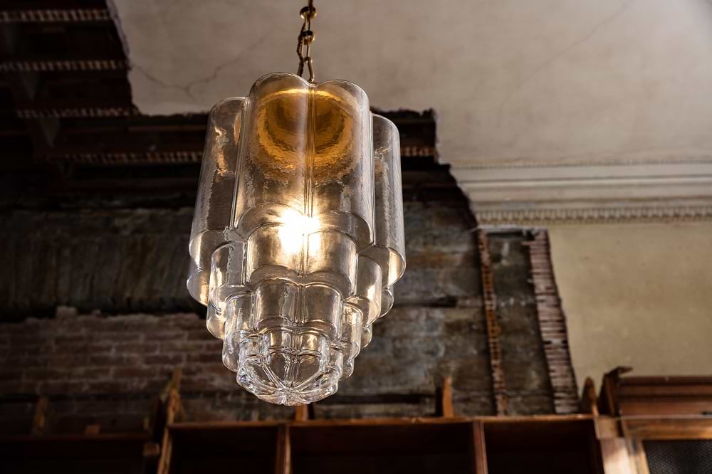 Soho Lighting Glasshouse Polished Brass Clear Pendant Light - The Schoolhouse Collection
