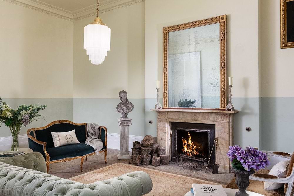 Soho Lighting Glasshouse Polished Brass Opal Art Deco Pendant Light - the Schoolhouse Collection