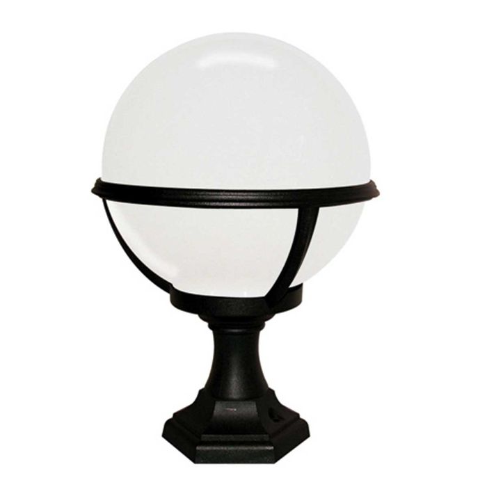 Glenbeigh 1 Light Pedestal / Porch Lantern - Black