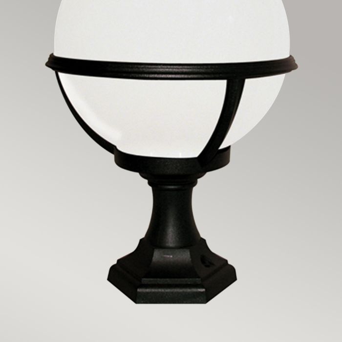 Glenbeigh 1 Light Pedestal / Porch Lantern - Black