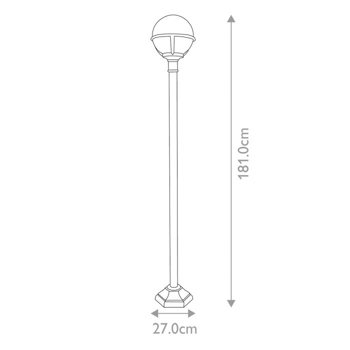 Glenbeigh 1 Light Lamp Post - Black