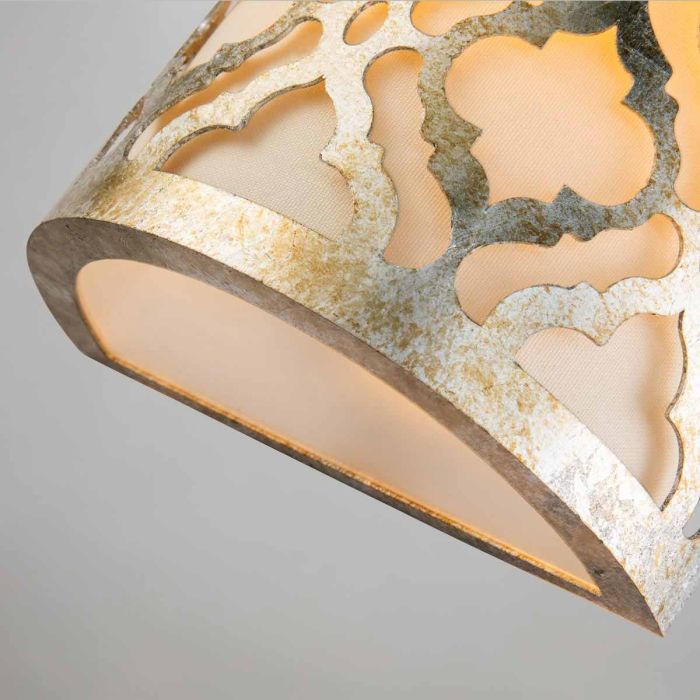 Arabella 1 Light Wall Light - Distressed Gold, Ivory Shade