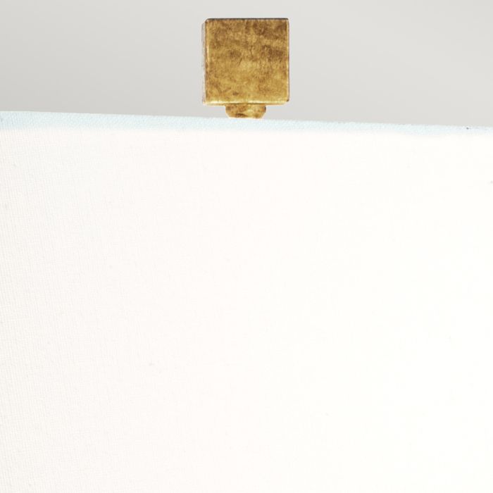 Jackson Square 1 Light Table Lamp - Distressed Gold with Cream Shade