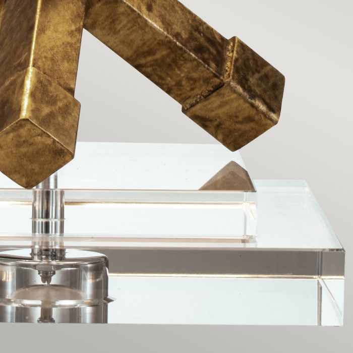 Jackson Square 1 Light Table Lamp - Distressed Gold with Cream Shade