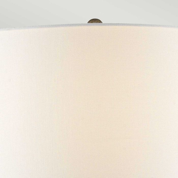 Lafitte 1 Light Table Lamp - Distressed Silver with Cream Shade