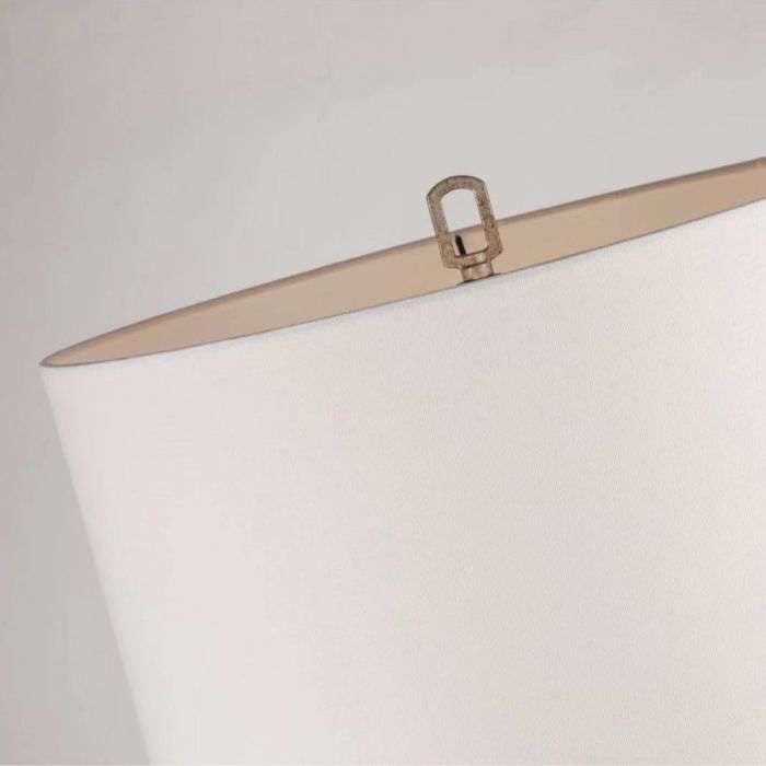 Lemuria 1 Light Table Lamp - Distressed Gold with Ivory White Shade