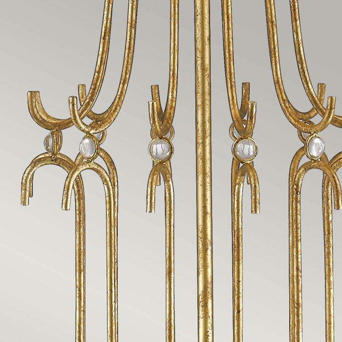 Stella 1 Light Table Lamp - Distressed Gold with Cream Shade