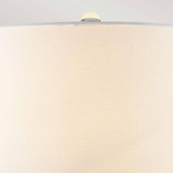 Stella 1 Light Table Lamp - Distressed Silver with Cream Shade