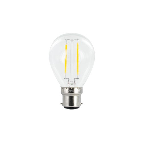 OMNI FILAMENT GOLF BALL BULB B22 250LM 1.8W 2700K NON-DIMM 330 BEAM CLEAR FULL GLASS INTEGRAL