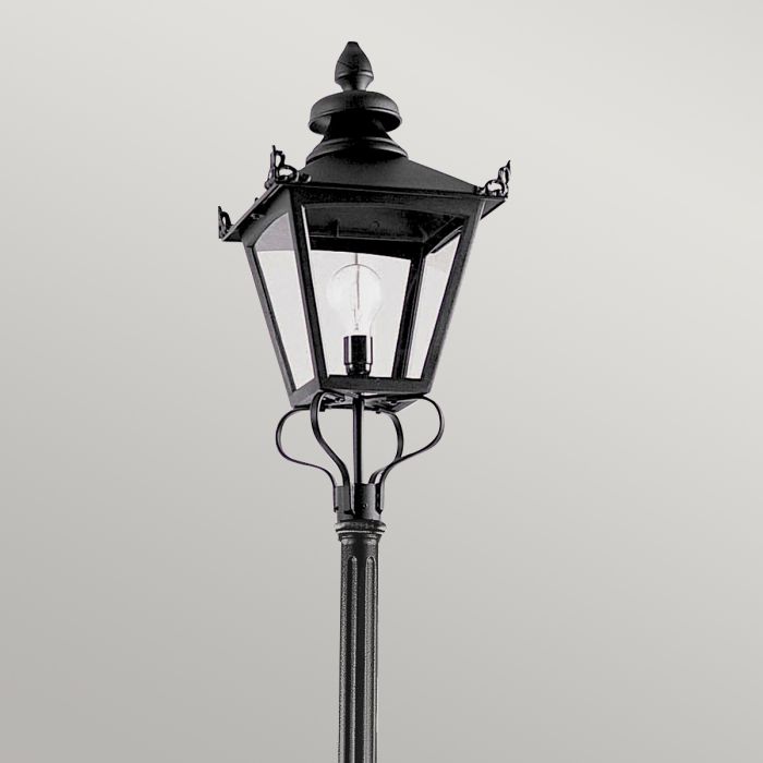 Grampian 1 Light Lamp Post - Black