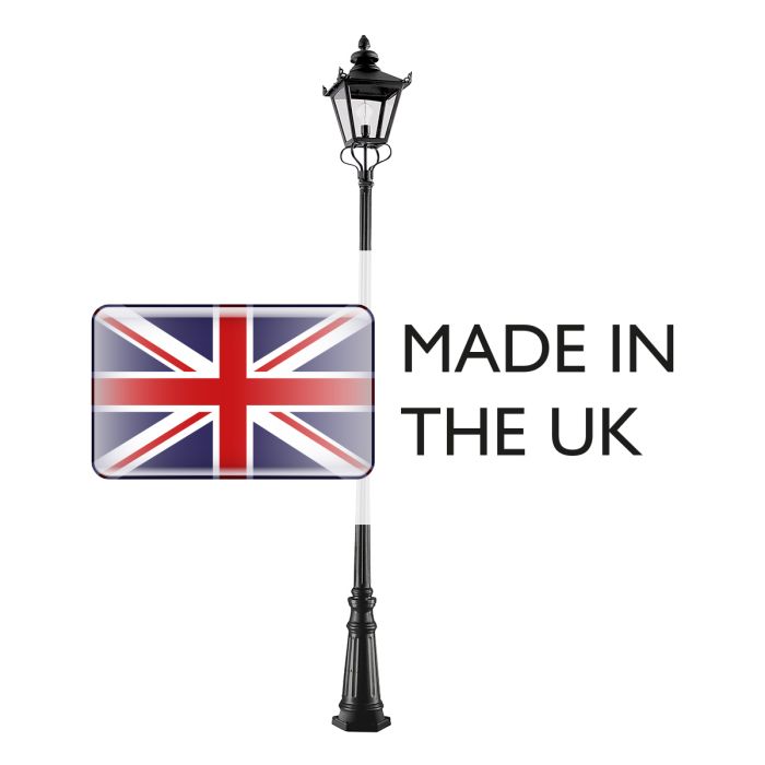 Grampian 1 Light Lamp Post - Black