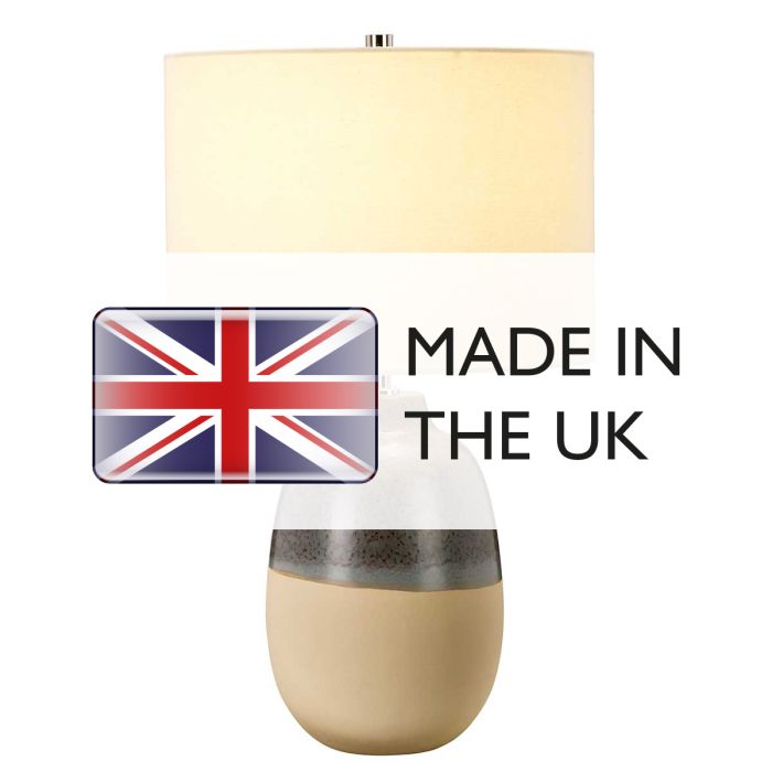 Grange Park 1 Light Table Lamp - Grey / Brown