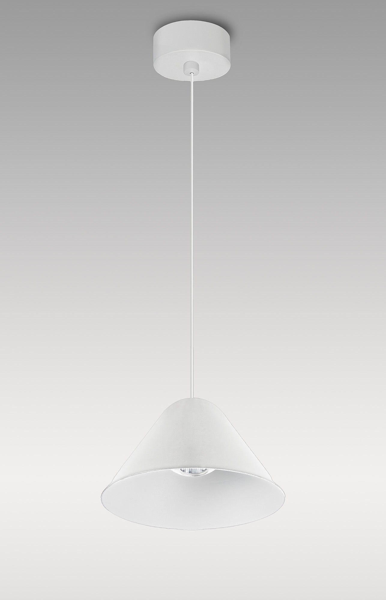 Gruissan Cone Pendant, 5W LED 3000K, 350lm, Matt White, 3yrs Warranty by Mantra