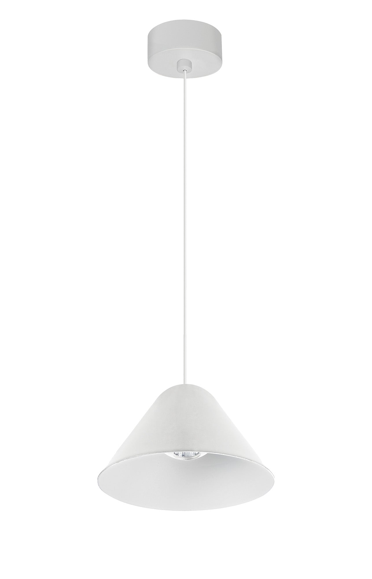 Gruissan Cone Pendant, 5W LED 3000K, 350lm, Matt White, 3yrs Warranty by Mantra