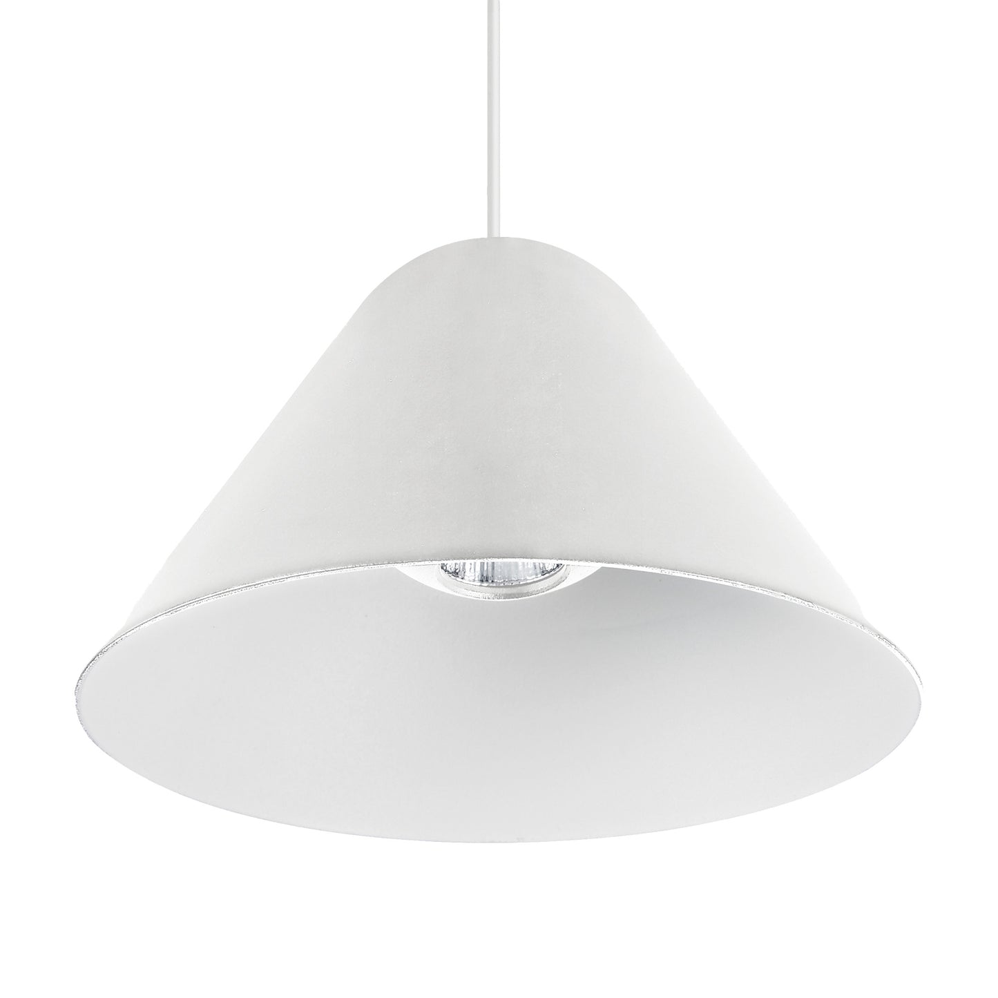 Gruissan Cone Pendant, 5W LED 3000K, 350lm, Matt White, 3yrs Warranty by Mantra