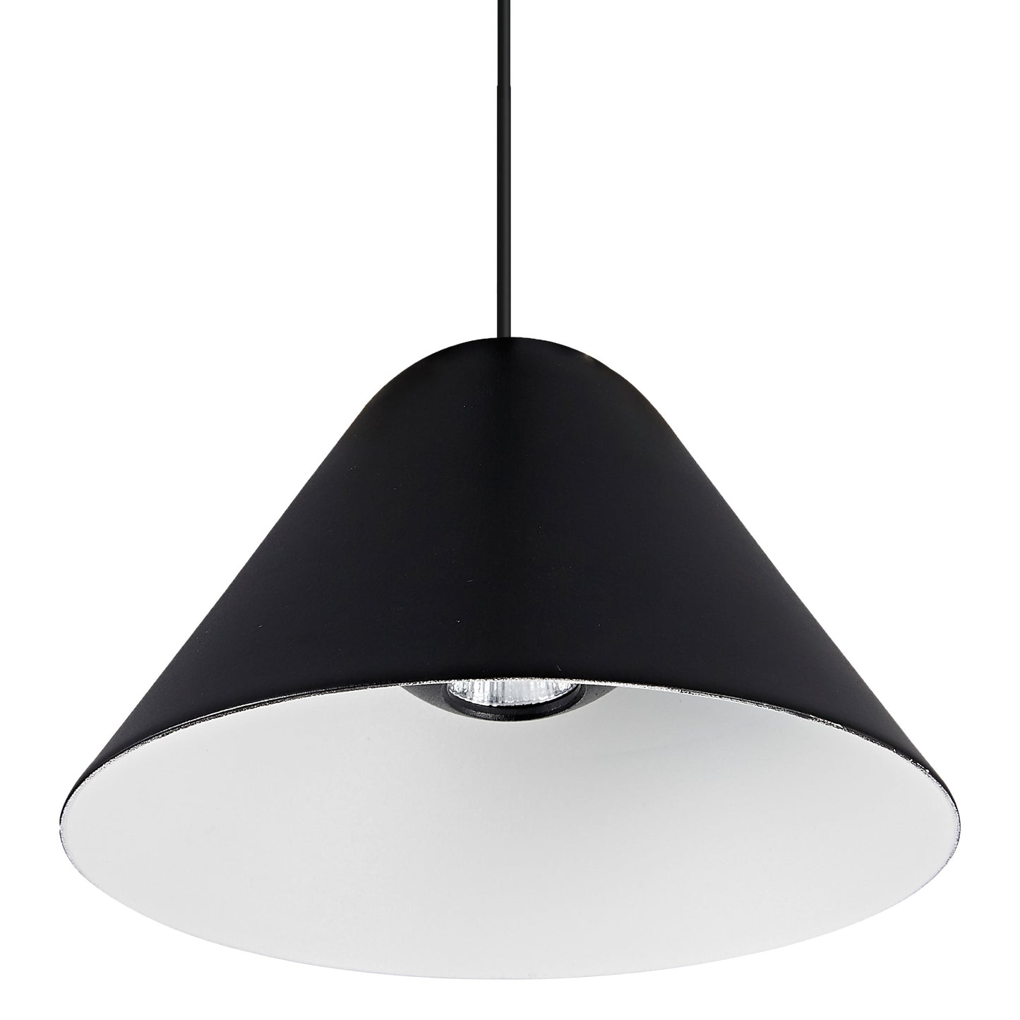 Gruissan Cone Pendant, 5W LED 3000K, 350lm, Matt Black/Matt White, 3yrs Warranty by Mantra