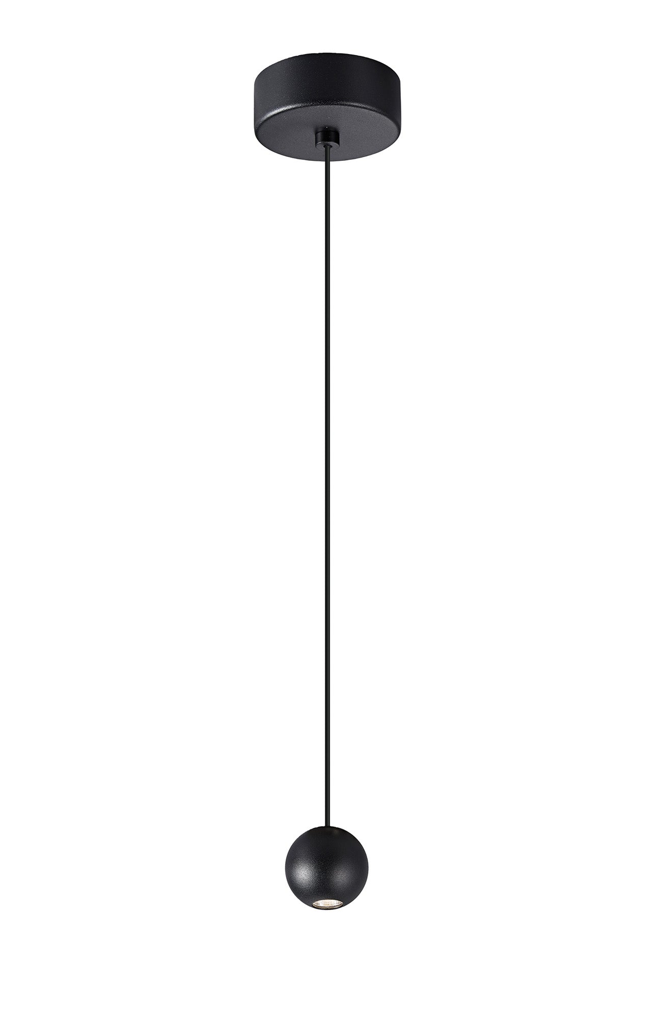 Gruissan Ball Pendant, 5W LED 3000K, 350lm, Matt Black, 3yrs Warranty by Mantra