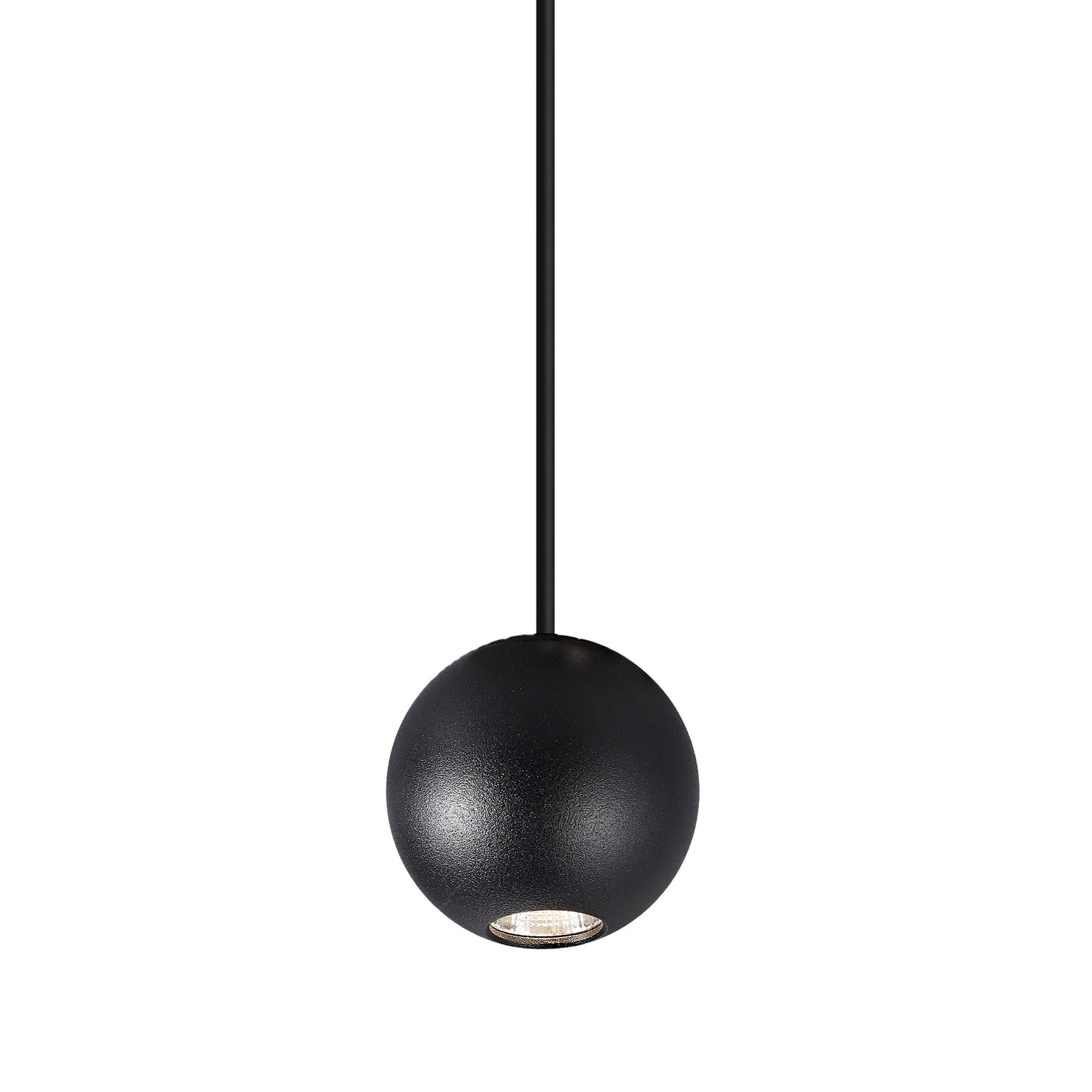 Gruissan Ball Pendant, 5W LED 3000K, 350lm, Matt Black, 3yrs Warranty by Mantra