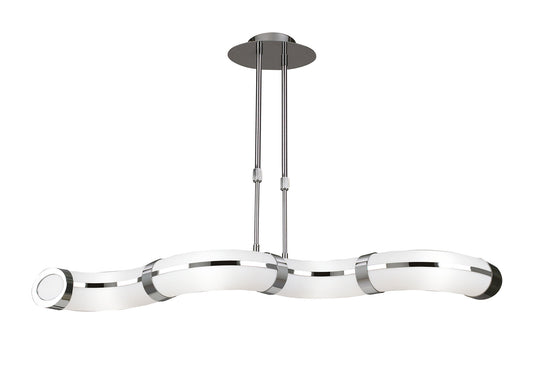 Guss Telescopic GU10 4 Light L1, SGU10 Bar, Polished Chrome, White Acrylic, CFL Lamps INCLUDED by Mantra