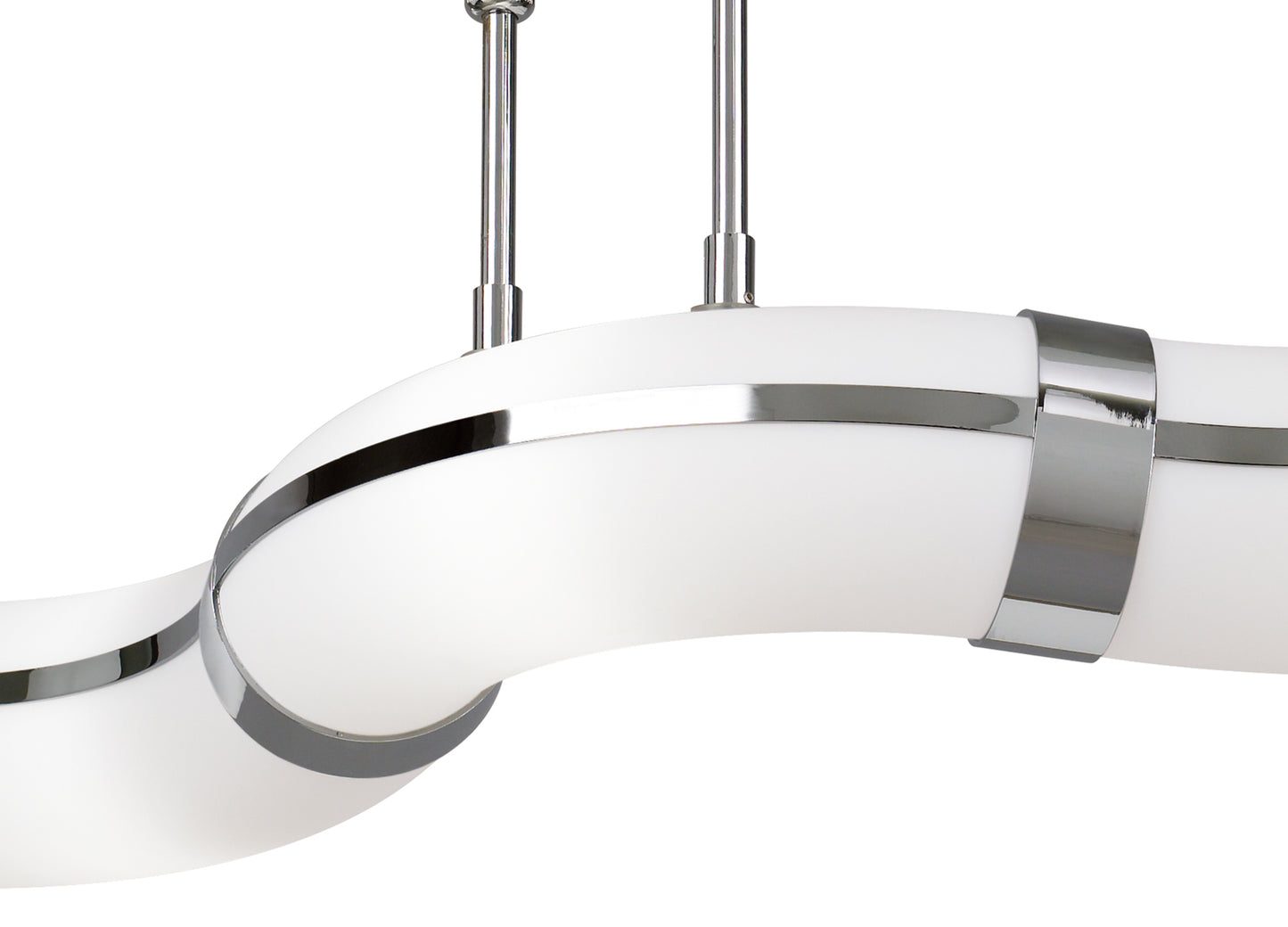 Guss Telescopic E27 3 Light E27 Bar, Polished Chrome, White Acrylic, CFL Lamps INCLUDED by Mantra