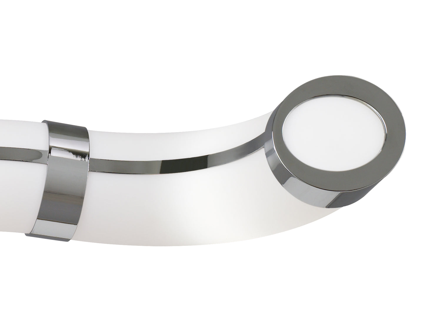 Guss Telescopic E27 3 Light E27 Bar, Polished Chrome, White Acrylic, CFL Lamps INCLUDED by Mantra