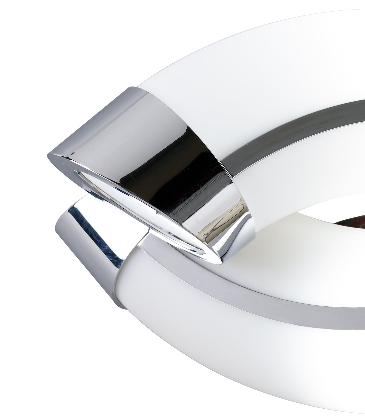 Guss Wall Lamp E27 2 Light E27, Polished Chrome/White Acrylic, CFL Lamps INCLUDED by Mantra