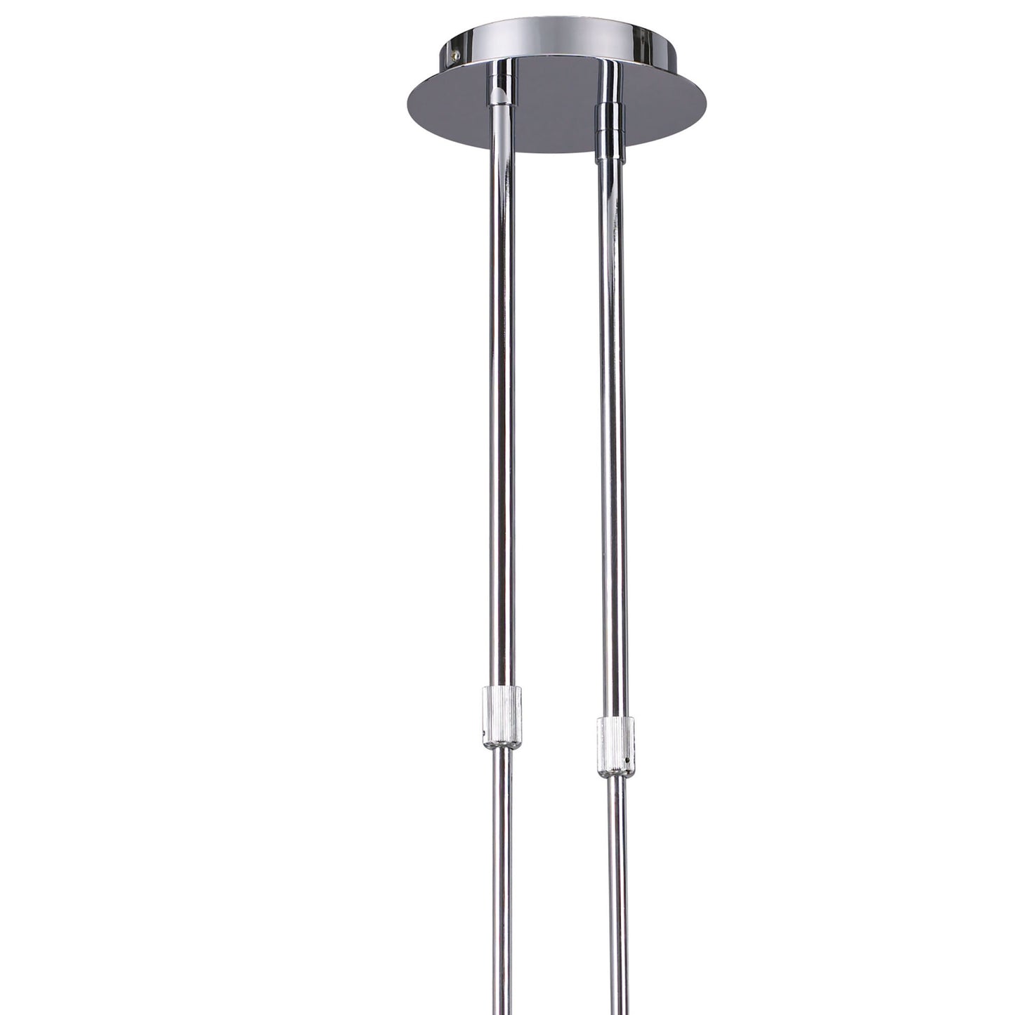 Guss Telescopic GU10 8 Light L1/SGU10 Oval Curved , Polished Chrome/White Acrylic, CFL Lamps INCLUDED by Mantra
