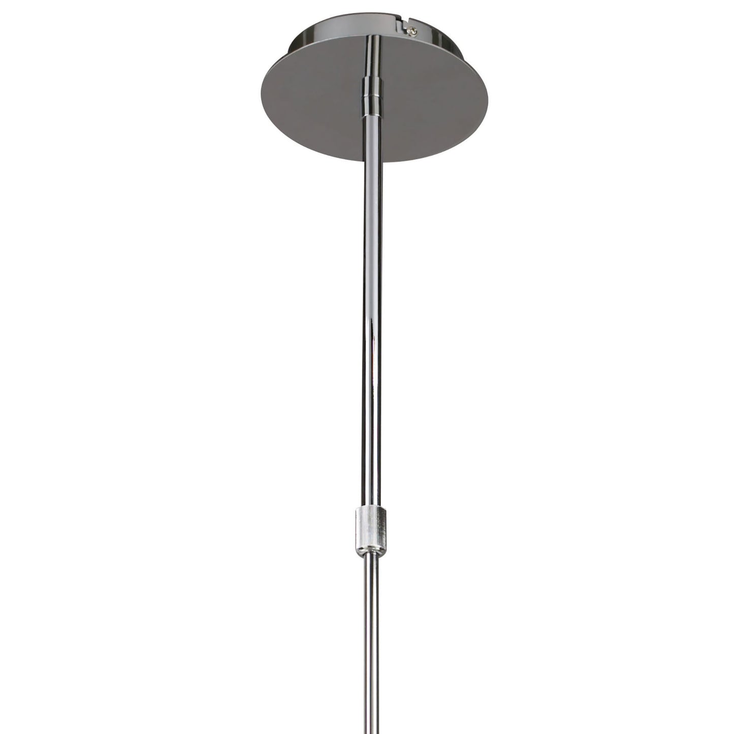 Guss Rectangular Pendant Convertible To Semi Flush 2 Arm GU10 4 Light L1/SGU10 Bar, Polished Chrome/White Acrylic, CFL Lamps INCLUDED by Mantra