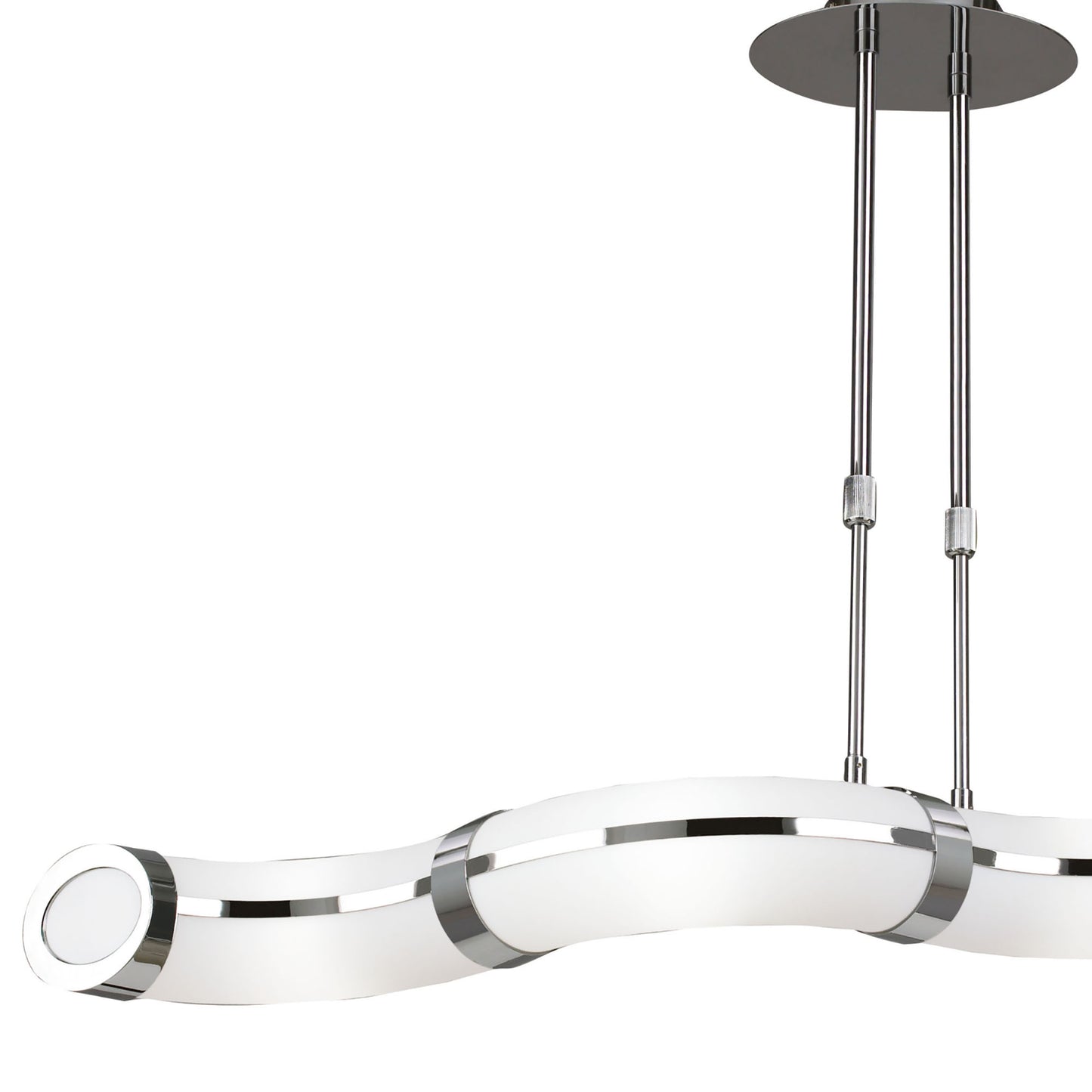 Guss Telescopic GU10 4 Light L1, SGU10 Bar, Polished Chrome, White Acrylic, CFL Lamps INCLUDED by Mantra
