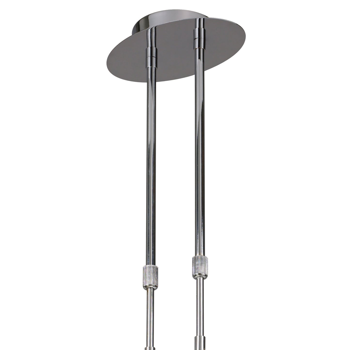 Guss Telescopic GU10 3 Light L1, SGU10 Bar, Polished Chrome, White Acrylic, CFL Lamps INCLUDED by Mantra