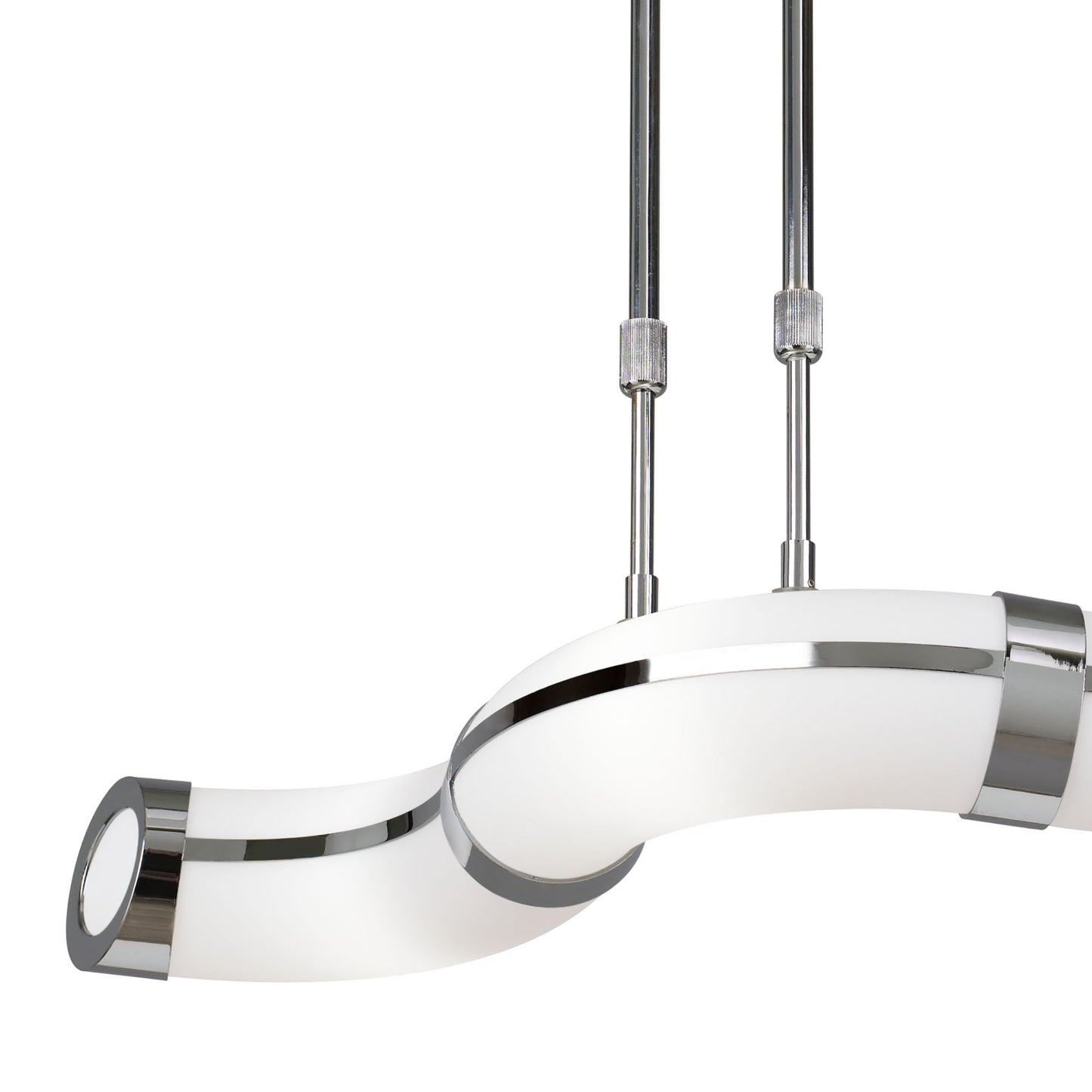 Guss Telescopic GU10 3 Light L1, SGU10 Bar, Polished Chrome, White Acrylic, CFL Lamps INCLUDED by Mantra