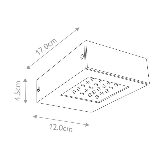 Beta Above Door Light - Matt Silver
