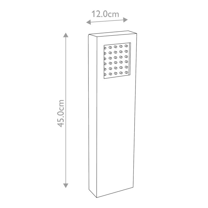 Beta Mini Bollard Light Double Sided - Matt Silver