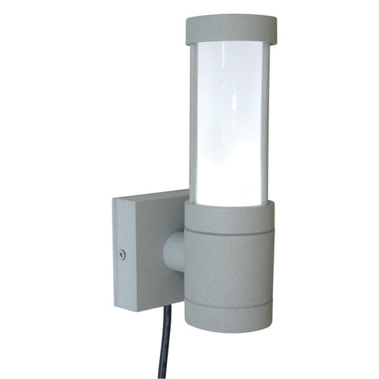 Beta Plain Wall Lantern - Matt Silver