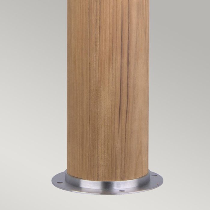 Poole 1 Light Bollard - Teak and Stainless Steel