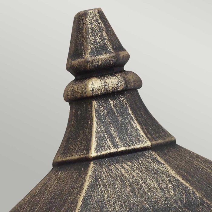 Cricklade 1 Light Half Lantern - Black / Gold