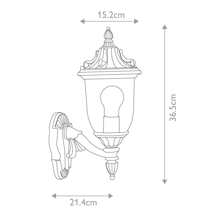 Elkstone 1 Light Wall Lantern - Verdigris