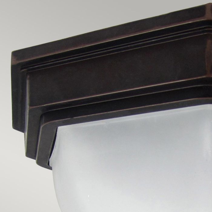 Fairford 1 Light Flush Lantern - Old Bronze