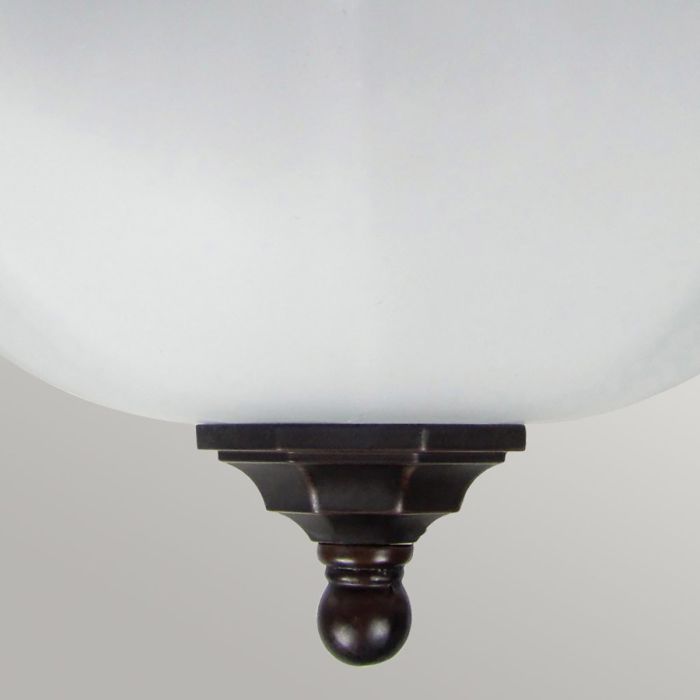 Fairford 1 Light Flush Lantern - Old Bronze