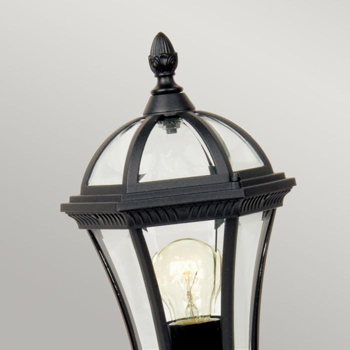 Ledbury 1 Light Pedestal Lantern - Black