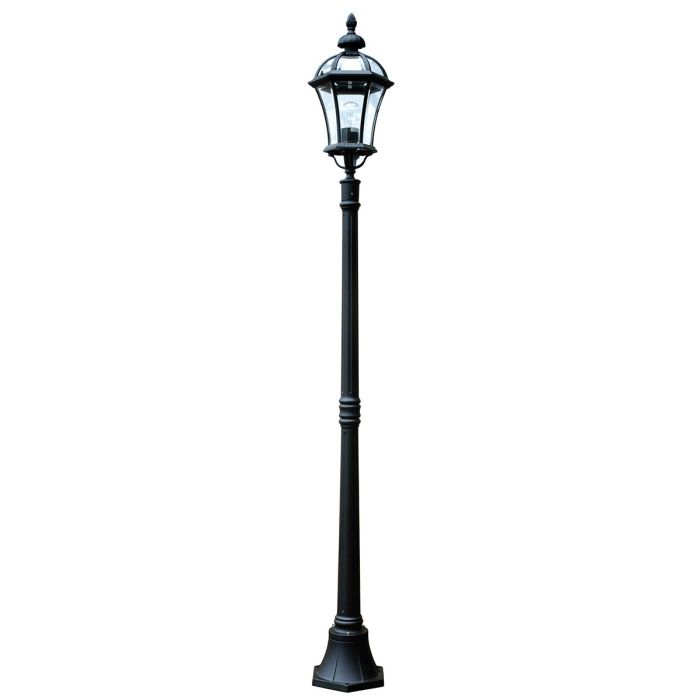 Ledbury 1 Light Lamp Post - Black