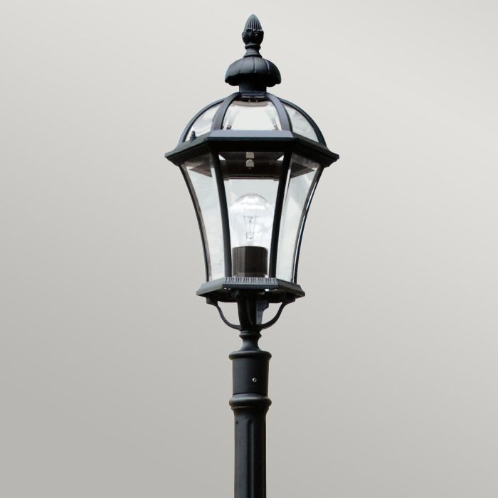 Ledbury 1 Light Lamp Post - Black